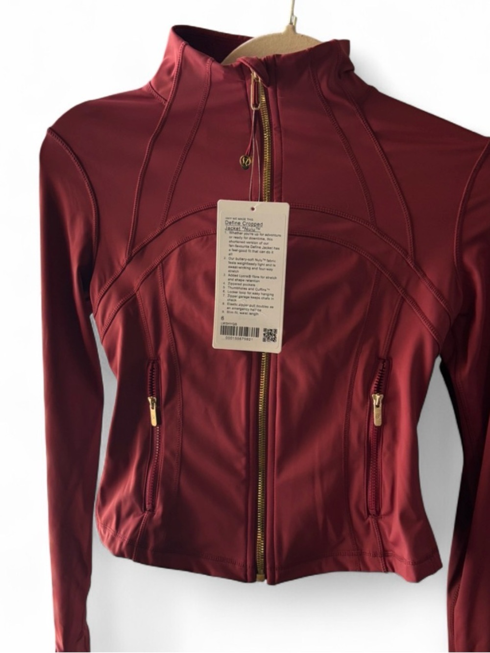 Women's Zip-Up Performance Jacket - Burgundy